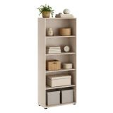 Libreria Beige 4 Ripiani Installazione a Terra 79x34x188h cm, - Brugnera