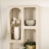 Libreria Beige Marmo 6 Ripiani 6 Vani 60x32x150h cm, Peso Supportato 45 kg - Arsenion
