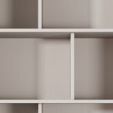 Libreria Beige oro 2 Cassetti 4 Ripiani 88x38x194h cm, con Piedini - Kabavasi