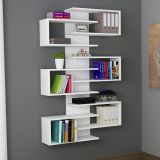 Libreria Bianco 11 Ripiani Installazione Fissaggio al Muro 75x21x161h cm - Trenzano
