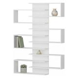 Libreria Bianco 11 Ripiani Installazione Fissaggio al Muro 75x21x161h cm, - Trenzano
