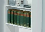 Libreria Bianco 2 Ripiani 2 Ante 60x30x110h cm, Struttura Verticale - Porte