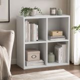Libreria Bianco 2 Ripiani Installazione a Terra 61x30x61h cm, Struttura Verticale - Liha