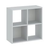 Libreria Bianco 2 Ripiani Installazione a Terra 61x30x61h cm, Struttura Verticale - Liha