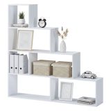 Libreria Bianco 3 Ripiani Installazione a Terra 145x28x143h cm, Portata Ripiani 15 - Serole