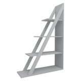 Libreria Bianco 3 Ripiani Installazione Libera 100x30x150h cm, Struttura Verticale - Camaiore