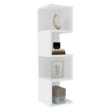 Libreria Bianco 3 Ripiani Installazione Libera 27x25x95h cm, Struttura Verticale - Cissone
