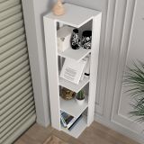 Libreria Bianco 3 Ripiani Installazione Libera 31x33x120h cm, Struttura Verticale - Clivio