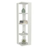 Libreria Bianco 3 Ripiani Installazione Libera 31x33x120h cm, Struttura Verticale - Clivio