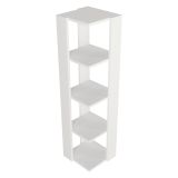 Libreria Bianco 3 Ripiani Installazione Libera 31x33x120h cm, Struttura Verticale - Clivio