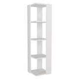 Libreria Bianco 3 Ripiani Installazione Libera 31x33x120h cm, Struttura Verticale - Clivio
