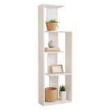 Libreria Bianco 3 Ripiani Installazione Libera 50x20x160h cm, Utilizzabile Come Divisorio Locale - Fiesole