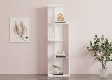 Libreria Bianco 3 Ripiani Installazione Libera 50x20x160h cm, Utilizzabile Come Divisorio Locale - Fiesole