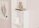 Libreria Bianco 3 Ripiani Installazione Libera 50x20x160h cm, Utilizzabile Come Divisorio Locale - Fiesole