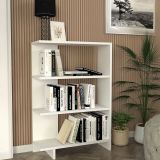 Libreria Bianco 3 Ripiani Installazione Libera 62x24x90h cm, Struttura Verticale - Pigna
