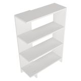 Libreria Bianco 3 Ripiani Installazione Libera 62x24x90h cm, Struttura Verticale - Pigna