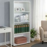 Libreria Bianco 3 Ripiani Struttura Verticale 60x30x145h cm, - Jovencan