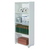Libreria Bianco 3 Ripiani Struttura Verticale 60x30x145h cm, - Jovencan