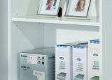 Libreria Bianco 3 Ripiani Struttura Verticale 60x30x145h cm, - Jovencan