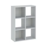 Libreria Bianco 4 Ripiani Installazione a Terra 61x30x91h cm, Struttura Verticale - Lifasa