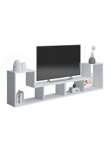 Libreria Bianco 4 Ripiani Portata Ripiani 5 130x50x25h cm,