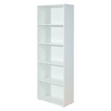 Libreria Bianco 4 Ripiani Struttura Verticale 60x30x180h cm, - Erba