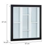 Libreria Bianco 4 Ripiani Struttura Verticale 67x67x14h cm, - Tripi