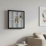 Libreria Bianco 4 Ripiani Struttura Verticale 67x67x14h cm, - Tripi
