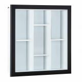 Libreria Bianco 4 Ripiani Struttura Verticale 67x67x14h cm, - Tripi