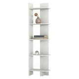 Libreria Bianco 5 Ripiani Installazione Libera 49x22x170h cm, Struttura Verticale - Trimonte