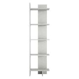 Libreria Bianco 5 Ripiani Installazione Libera 49x22x170h cm, Struttura Verticale - Trimonte