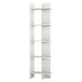 Libreria Bianco 5 Ripiani Installazione Libera 49x22x170h cm, Struttura Verticale - Trimonte