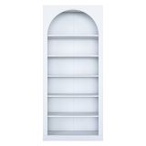 Libreria Bianco 5 Ripiani Installazione Libera 80x32x180h cm, Struttura Verticale - Vas