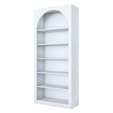 Libreria Bianco 5 Ripiani Installazione Libera 80x32x180h cm, Struttura Verticale - Vas