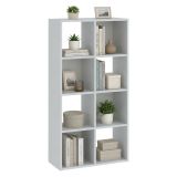 Libreria Bianco 6 Ripiani Installazione a Terra 61x30x121h cm, Struttura Verticale - Lifatila