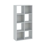 Libreria Bianco 6 Ripiani Installazione a Terra 61x30x121h cm, Struttura Verticale - Lifatila