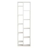 Libreria Bianco 9 Ripiani Installazione Libera 44x20x150h cm, Struttura Verticale - Mortara
