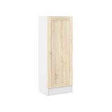 Libreria Bianco Marrone Quercia Cassetti 2 Ripiani 41x28x107h cm, - Amedee