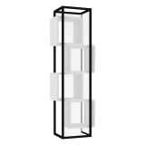Libreria Bianco Marrone Rovere 4 Ripiani Installazione Libera 44x29x140h cm, Sfumatura Colore Struttura Rovere - Navel
