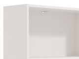 Libreria Bianco Opaco 2 Ripiani Installazione a Terra 70x24.5x107.5h cm, Sfumatura Colore Struttura Opaco - Moiano