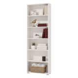 Libreria Bianco Opaco 5 Ripiani Installazione a Terra 70x24.5x211.5h cm, Sfumatura Colore Struttura Opaco - Pramollo