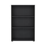 Libreria Camille, Scaffale da ufficio, Mobile portalibri, Biblioteca, 34x80 h124 cm, Grigio