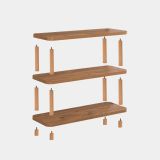 Libreria Chamukuy, Scaffale da ufficio, Mobile portalibri, Biblioteca, 80x28 h75 cm, Quercia