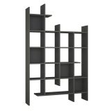 Libreria Chertan, Scaffale da ufficio, Mobile portalibri, Biblioteca, 122x26h188 cm, Antracite