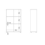 Libreria chic grigia 79x123h cm - Sparto