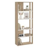 Libreria chic rovere e bianca 79x204h cm - MuGuiying