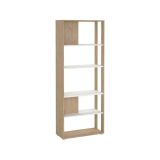 Libreria chic rovere e bianca 79x204h cm - MuGuiying