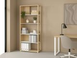 Libreria chic rovere e bianca 79x204h cm - MuGuiying