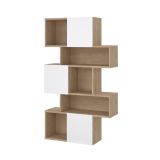 Libreria chic rovere e bianca lucida 95x166h cm - Acetosella