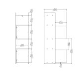 Libreria Claric, Scaffale da ufficio, Mobile portalibri, Biblioteca, 34x40 h155 cm, Rovere